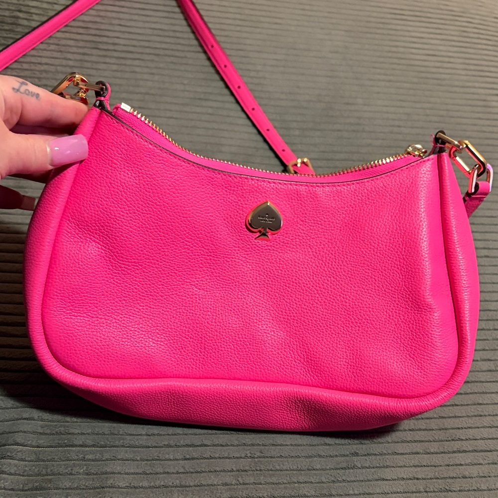 Kate Spade Vibrant Neon Pink Shoulder Bag New without tags rare - Picture 3 of 5